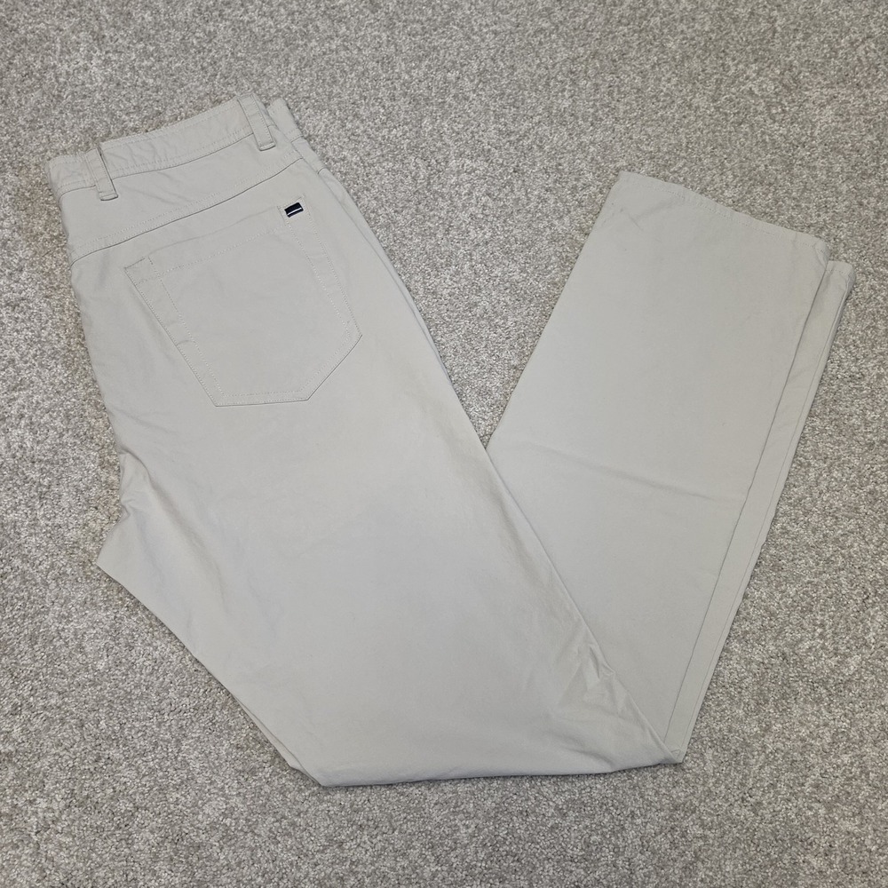 Onward Reserve Pants Mens 32x31.5 Khaki Tan Performance 5 Pocket Golf Stretch